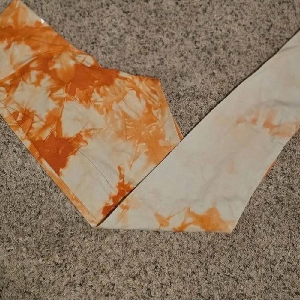 Balance Athletica Orange Tie-Dye Leggings